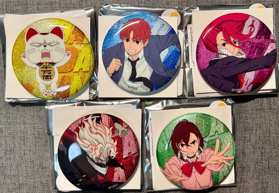 Dandadan Character Pin Blind Box (5 Styles) - 55mm Official Anime Badge Set