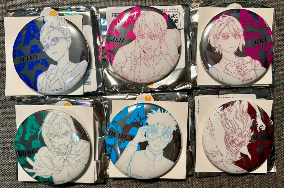 Dandadan Supernatural Badge Blind Box (6 Designs) - Momo & Okarun Mirror Acrylic Pins