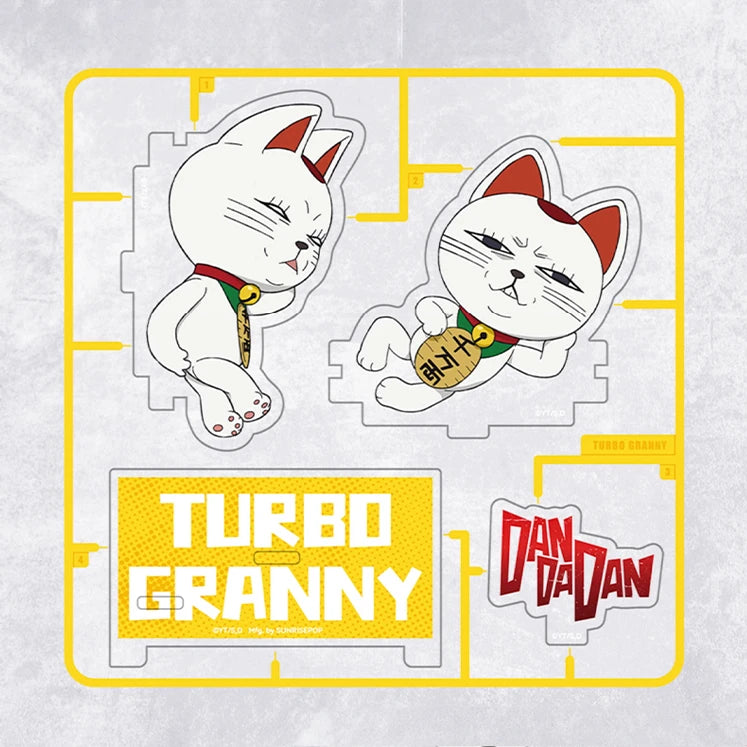 Dandadan Turbo Granny Multi-Scene Acrylic Desktop Stand – Modular Interchangeable Display