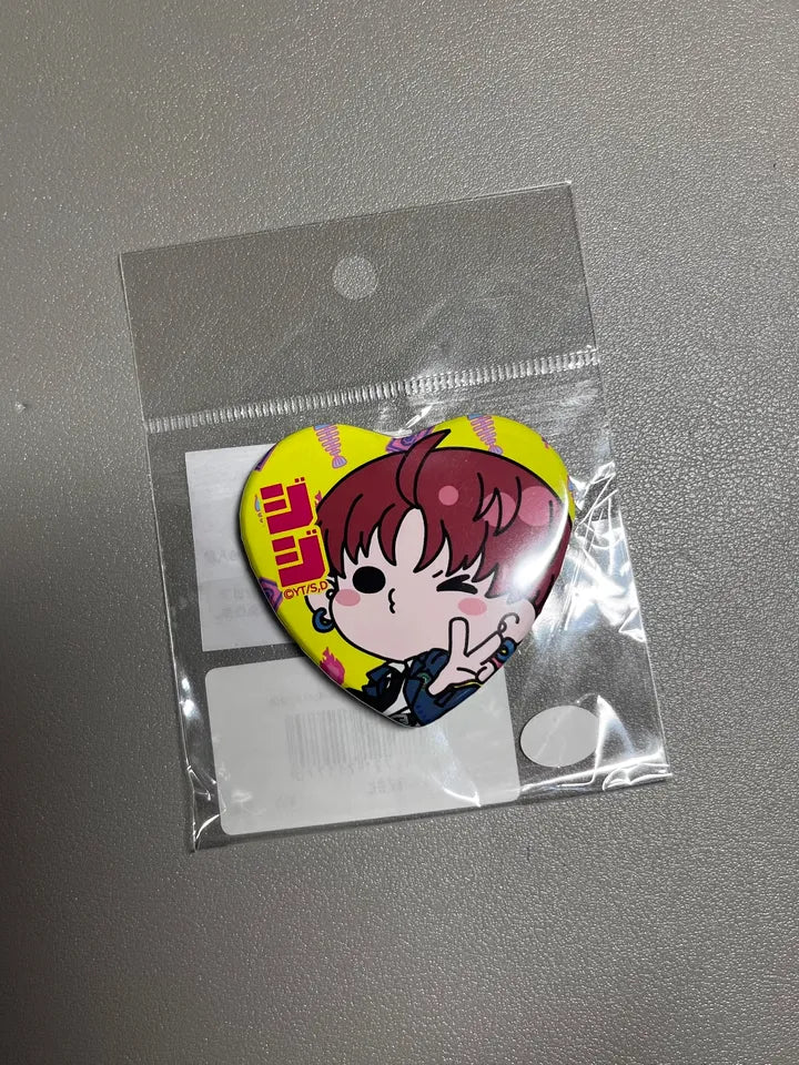 Dandadan Chibi Heart-Shaped Button Badges (6 Styles) – Super Cute Kawaii Anime Pins