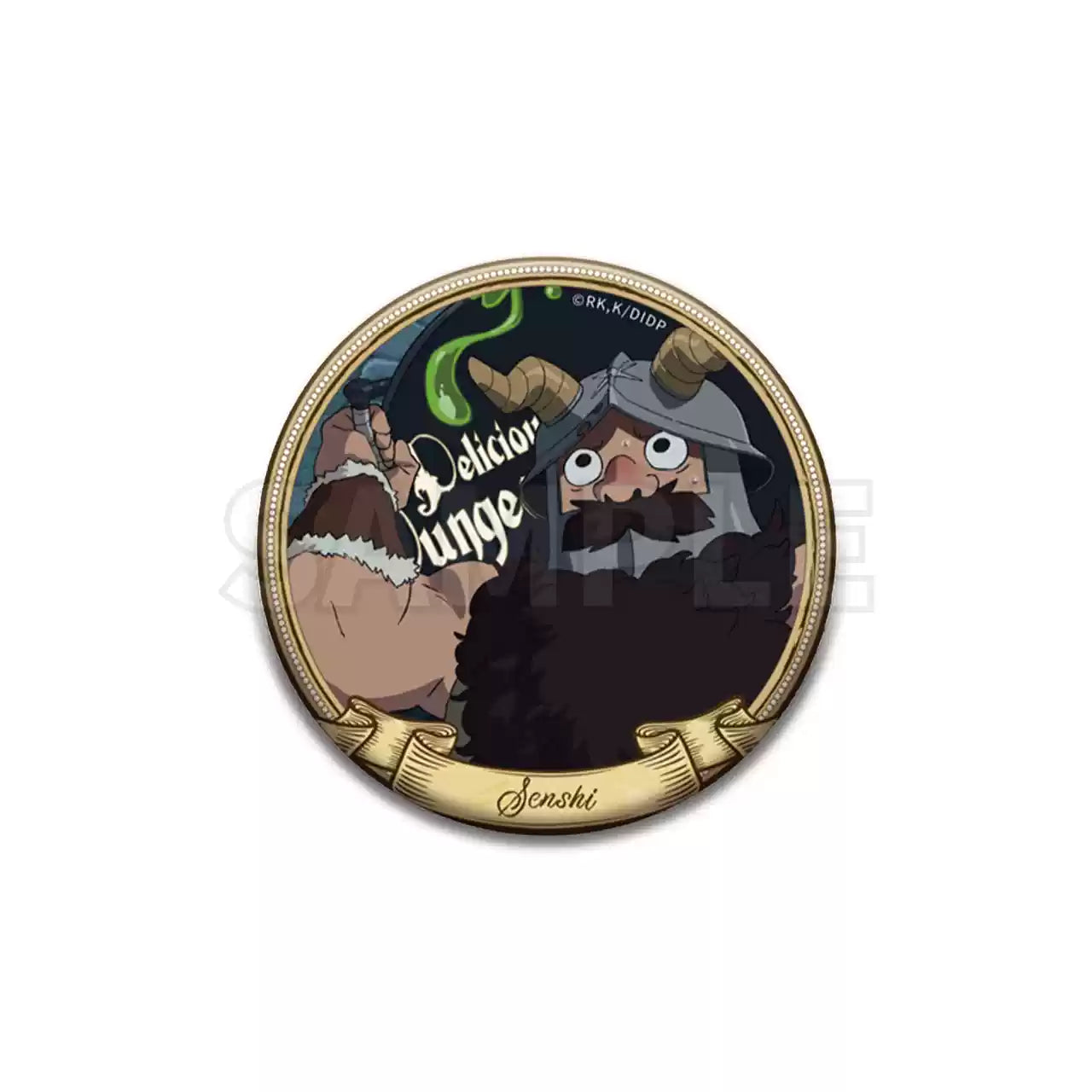 Dungeon Meshi character badge for Senshi