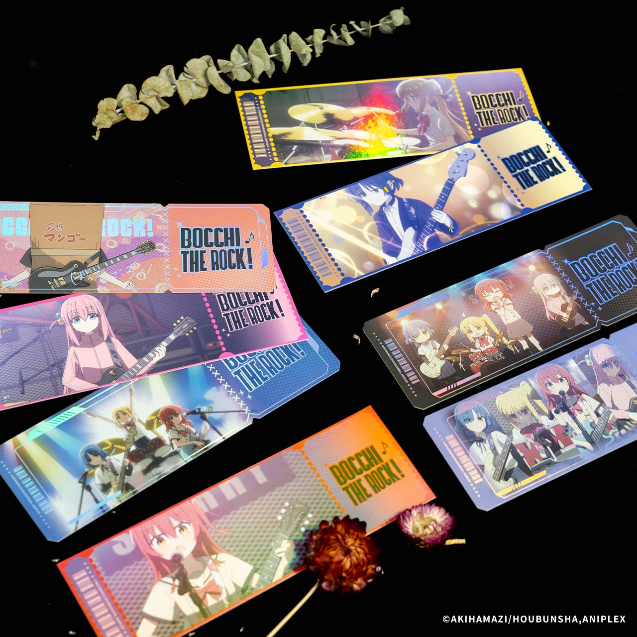 bocchi the rock holographic laser ticket set