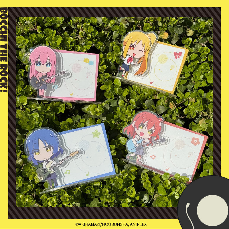 Bocchi the Rock! Chibi Acrylic Message Board - Cute Anime Memo Pad Stand