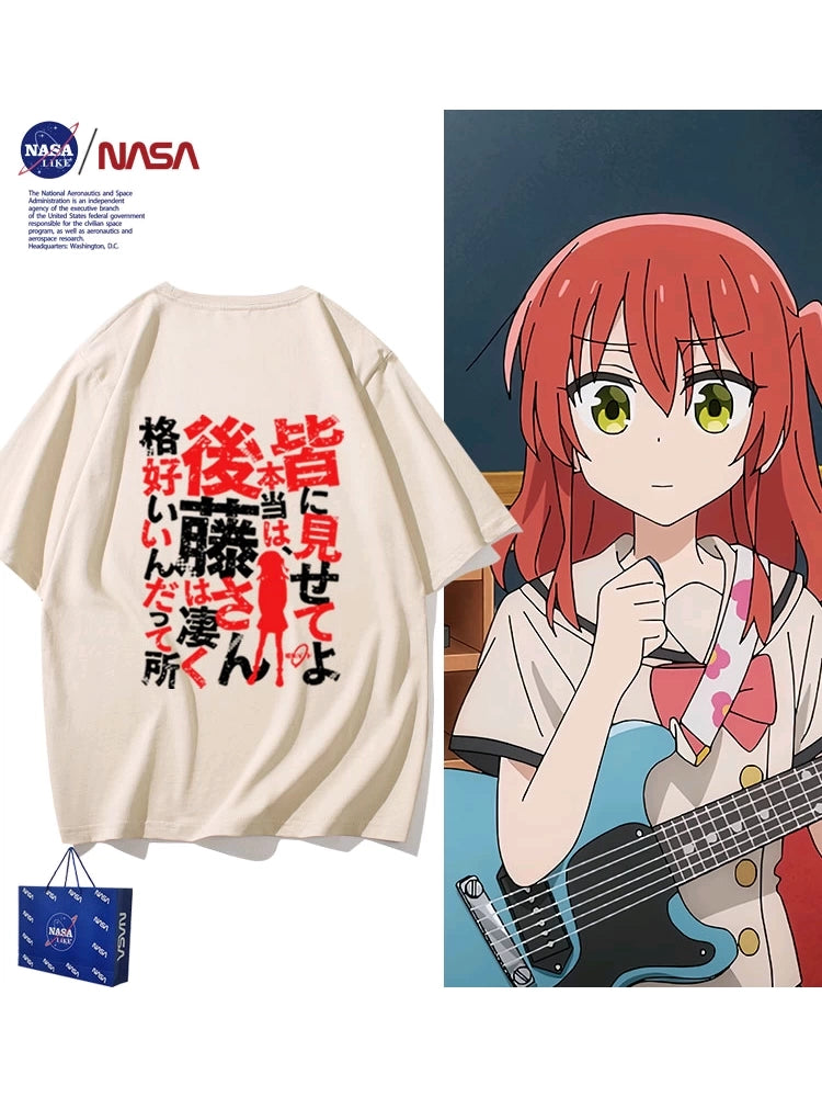 Bocchi the Rock! Ikuyo Kita Quote T-Shirt - 100% Cotton Anime Cosplay Tee, Official Kessoku Band Casual Outfit