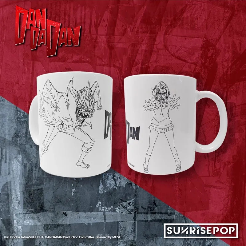 Dandadan Momo Ayase & Okarun Ceramic Mug - Official Anime Character Coffee Cup