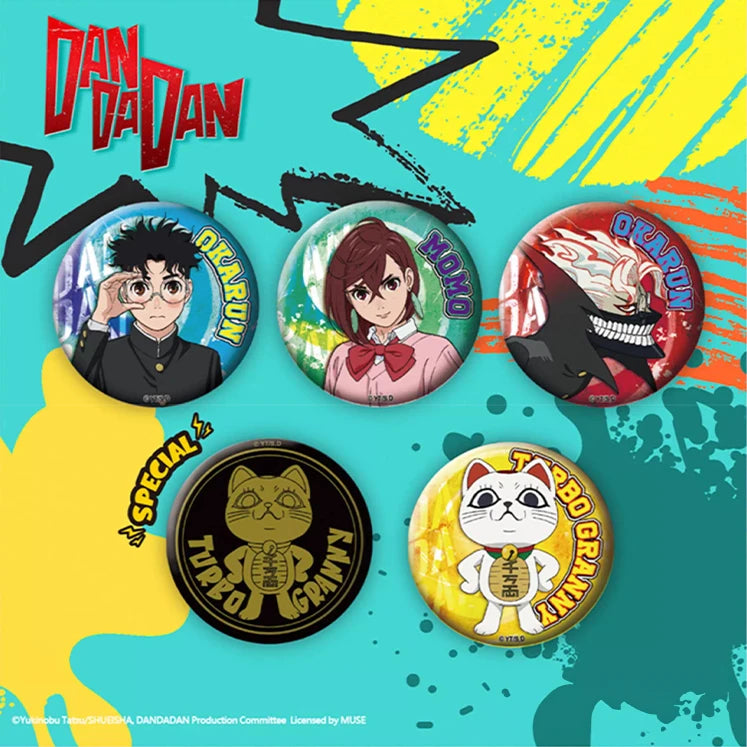 Dandadan Turbo Granny Badge Pin Blind Box (5 Designs) - Supernatural Badge Collection