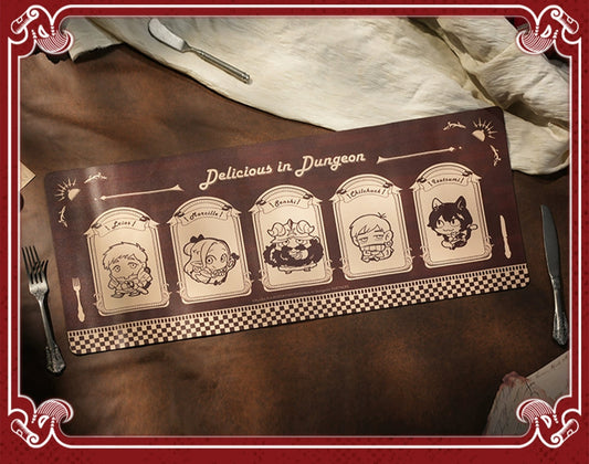 Delicious in Dungeon Adventure Series PU Mat - Heat-Resistant Tableware Set | Gaming Mouse Pad & Dining Decor (60x40cm)