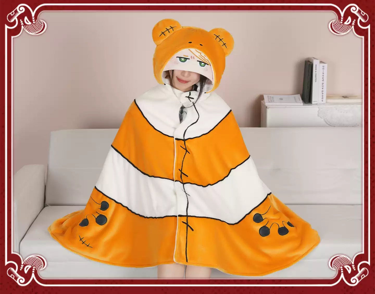 Delicious in Dungeon 'Frog Fun' Hooded Blanket – Marcielle Plush Cape & Cosplay Loungewear