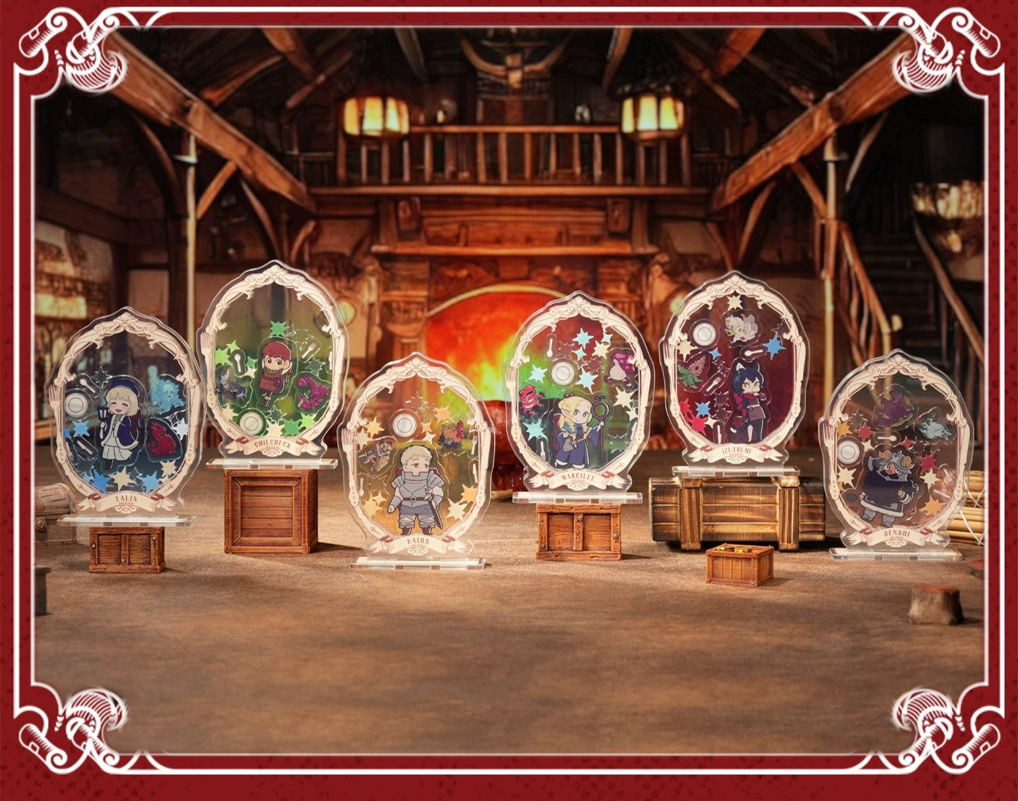 Delicious in Dungeon Wobble Acrylic Standees - Marcielle, Laios, Falin & Senshi | Cute Anime Bobble Figure, Fun Desk Decor