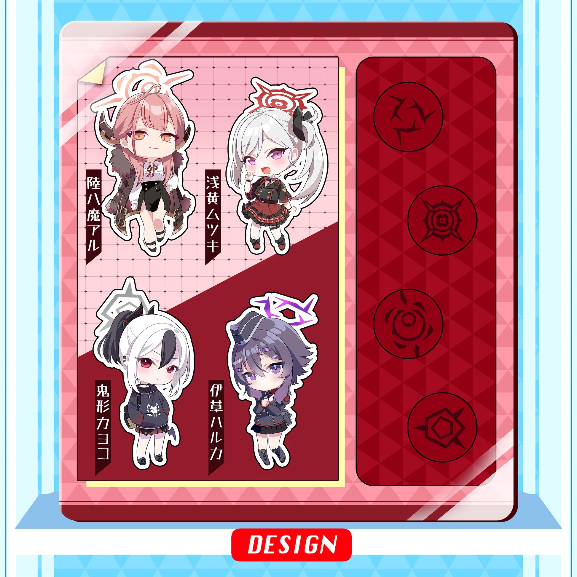 Blue Archive New Mini Acrylic Stand Set, featuring Mari and Sakurako from Serenade Promenade