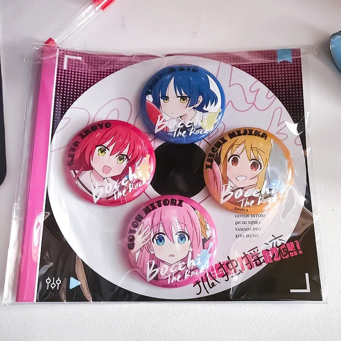 Bocchi the Rock! Vinyl Record Badge Set - Official 4-Piece Band Member Pins