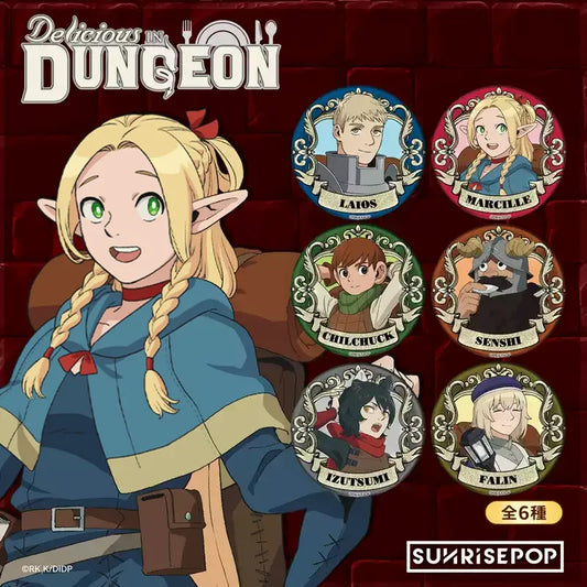 Dungeon Meshi badge blind box 6 style