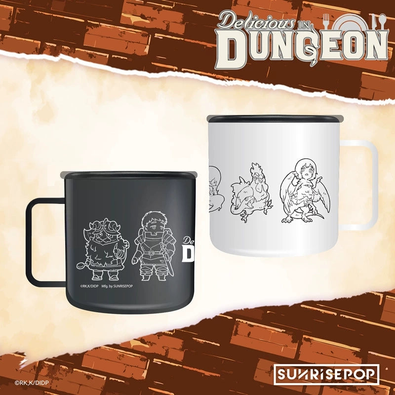 Dungeon Meshi thermos cup black and white