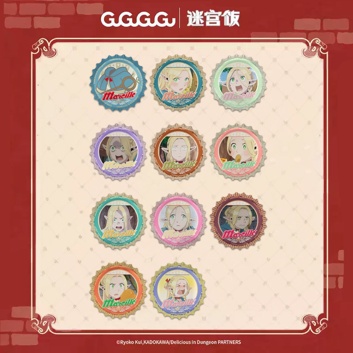 Dungeon Meshi bottle cap blind box