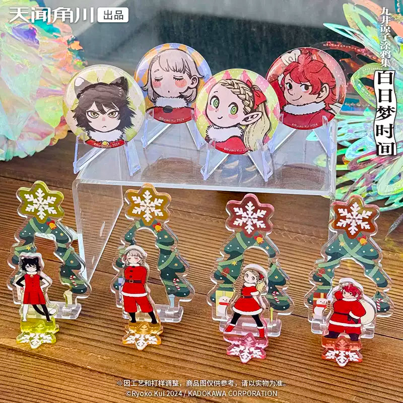 Delicious in Dungeon Christmas 'Daydream Hour' Mini Badge & Stand Set