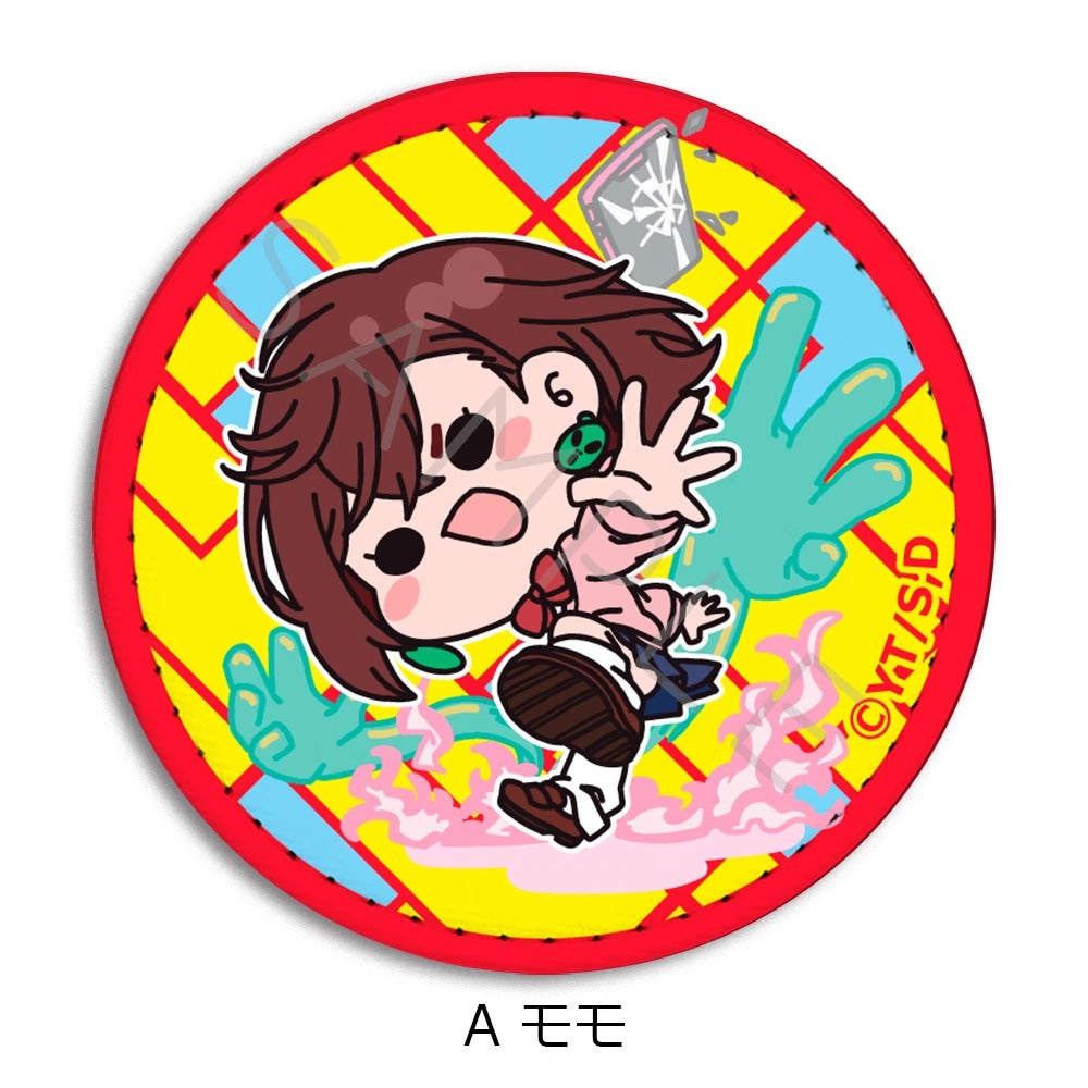 Dandadan Chibi Round PU Leather Button Badges (6 Styles) – Super Cute Anime Pins