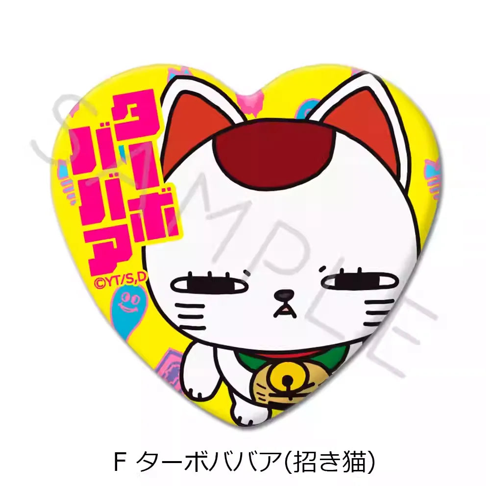 Dandadan Chibi Heart-Shaped Button Badges (6 Styles) – Super Cute Kawaii Anime Pins