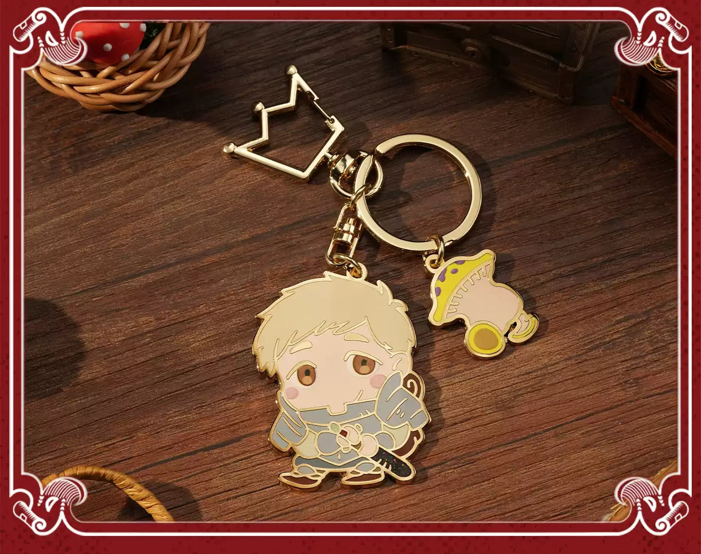 Delicious in Dungeon Chibi Metal Keychain Set - Marcielle, Laios & Senshi | Cute Anime Keyring & Bag Charm