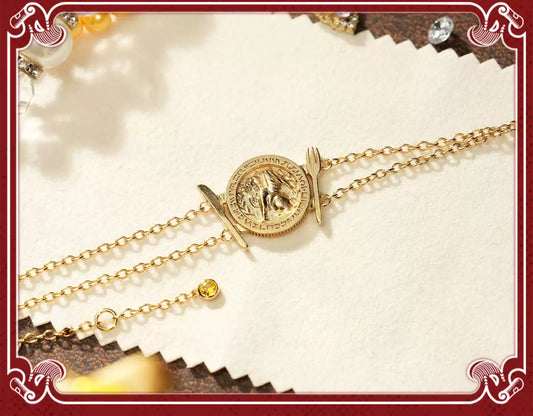 Delicious in Dungeon Coin Bug Bracelet - Marcielle's Gem Insect Jewelry & Gold-Plated Anime(16*210mm)