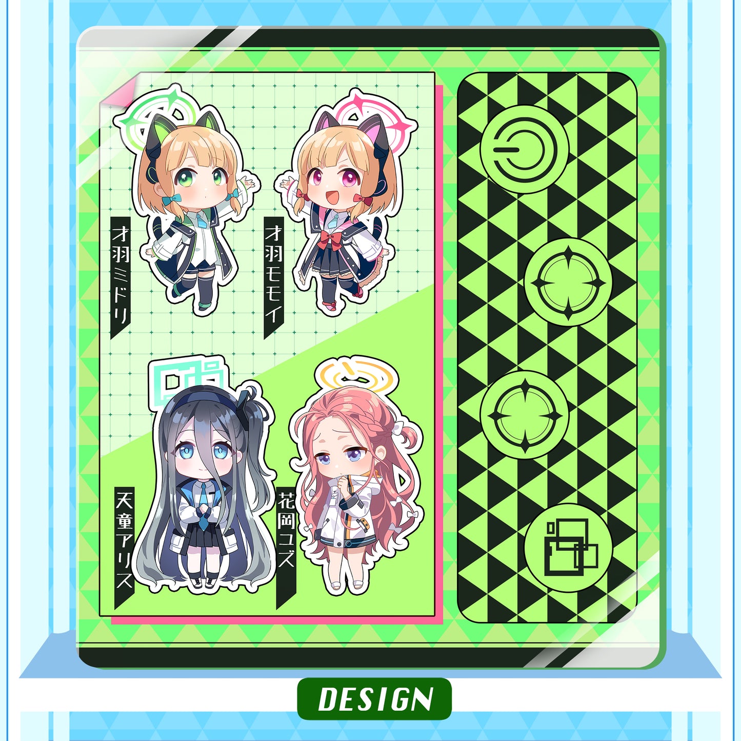 Blue Archive New Mini Acrylic Stand Set, featuring Mari and Sakurako from Serenade Promenade