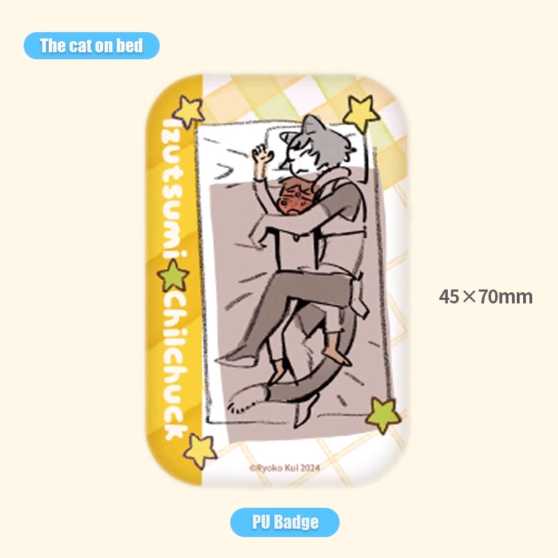 Delicious in Dungeon Daydream Hour 'The Cat on Bed' PU Badge Set