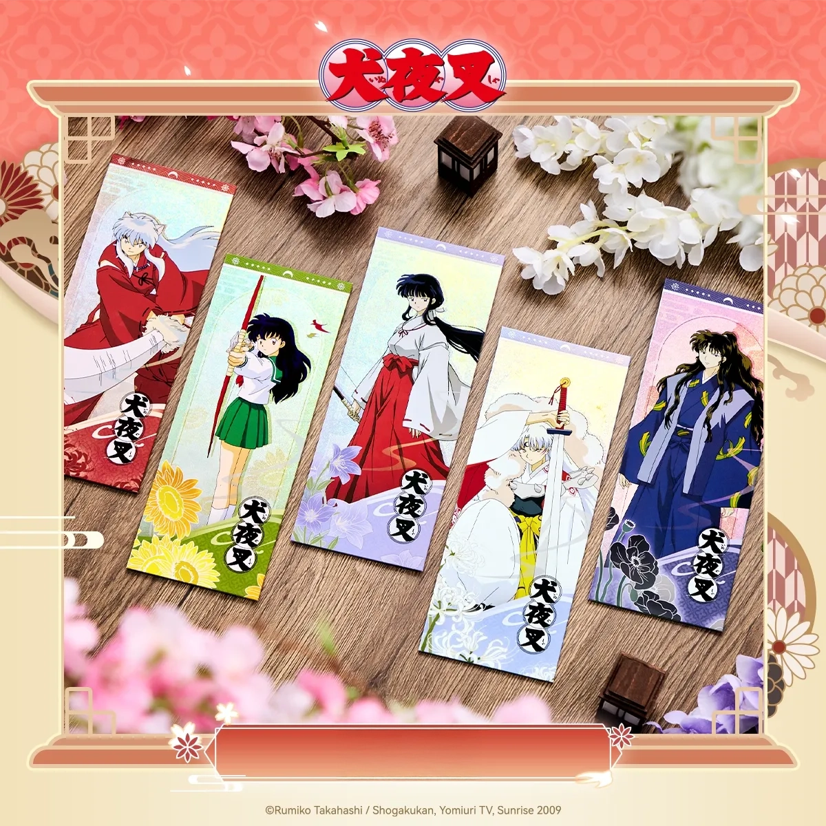 Inuyasha 'Flowers, Birds, Wind, Moon' Holographic Ticket Set