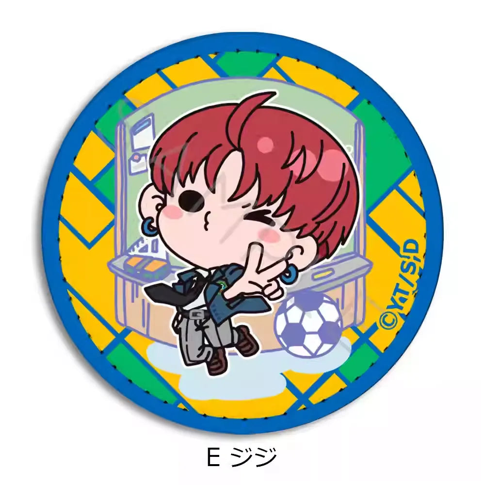 Dandadan Chibi Round PU Leather Button Badges (6 Styles) – Super Cute Anime Pins