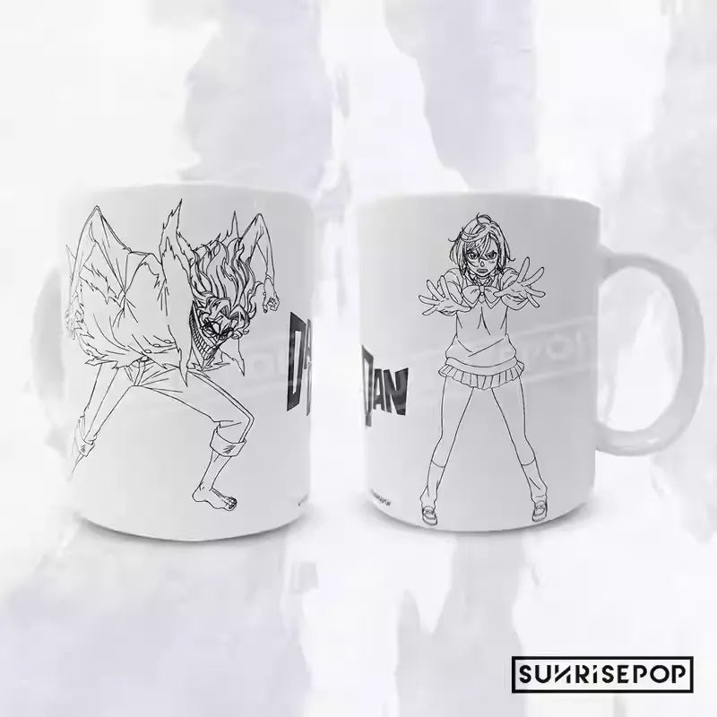 Dandadan Momo Ayase & Okarun Ceramic Mug - Official Anime Character Coffee Cup