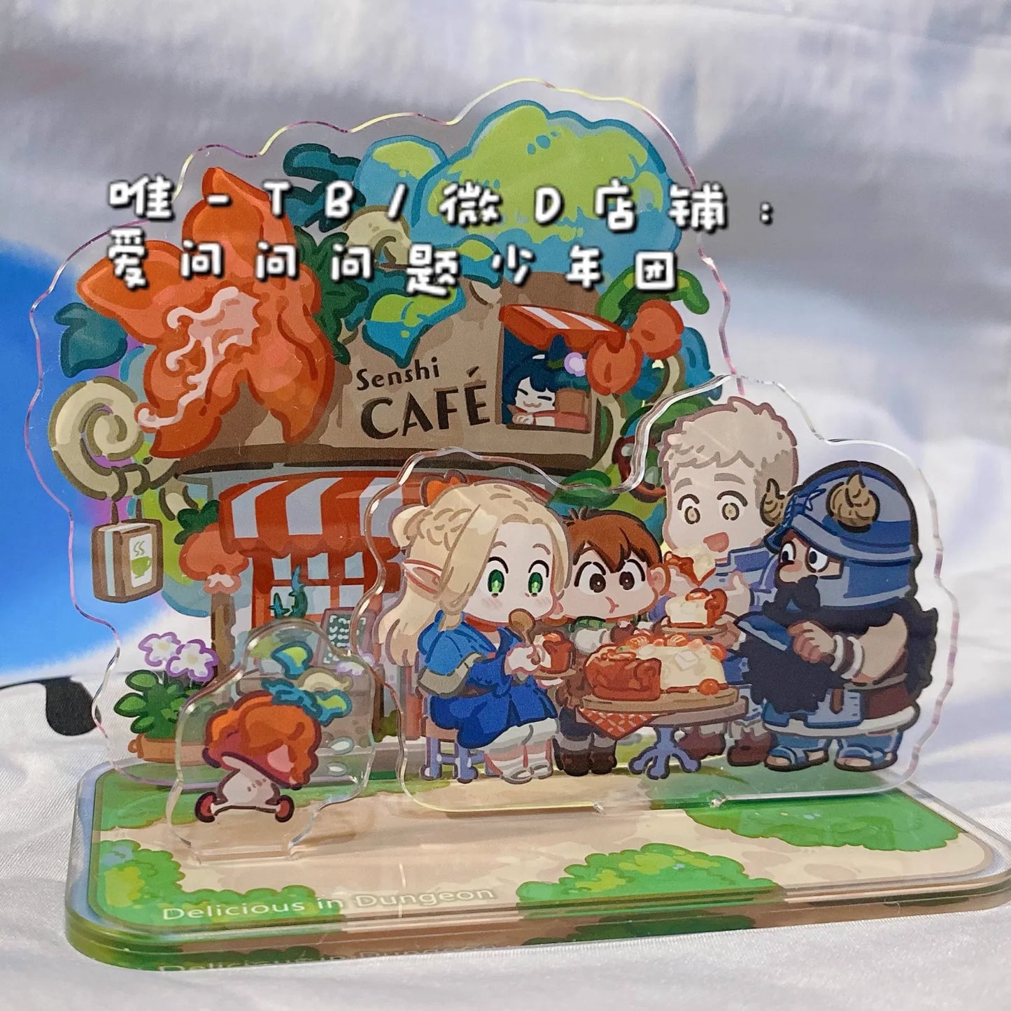 Delicious in Dungeon Senshi's Resto Light-Up Sign – 3-Way Magnetic Standing Plate with Dual-Sided Art