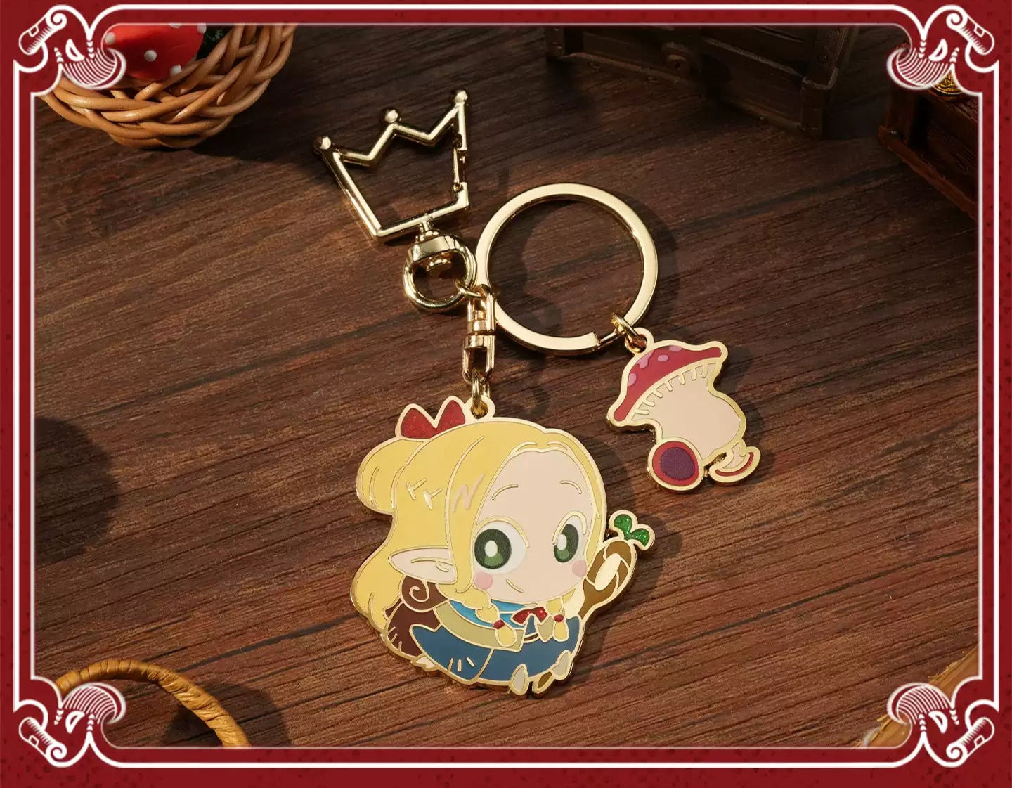 Delicious in Dungeon Chibi Metal Keychain Set - Marcielle, Laios & Senshi | Cute Anime Keyring & Bag Charm