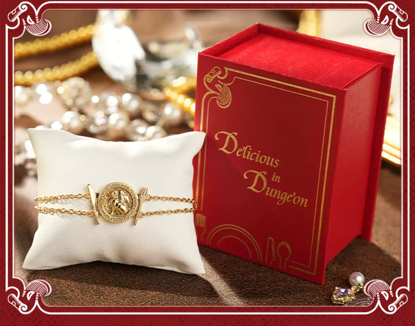 Delicious in Dungeon Coin Bug Bracelet - Marcielle's Gem Insect Jewelry & Gold-Plated Anime(16*210mm)