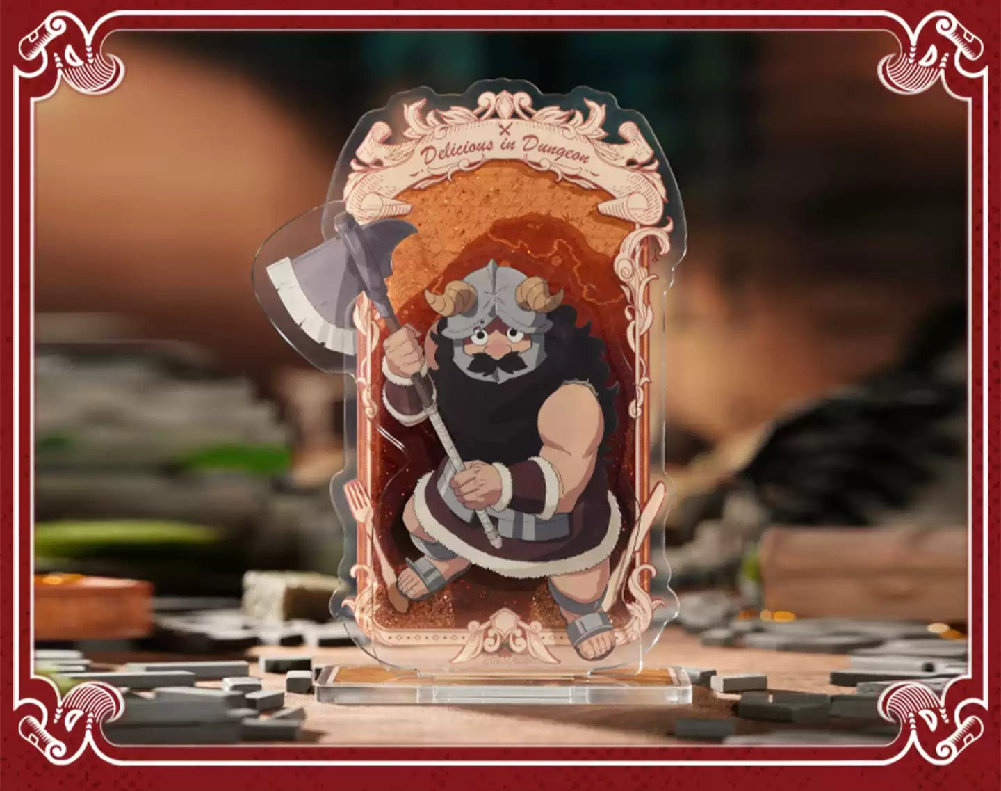 Delicious in Dungeon Liquid Glitter Acrylic Standees - Marcielle, Laios, Falin & Senshi Animated Flow Art