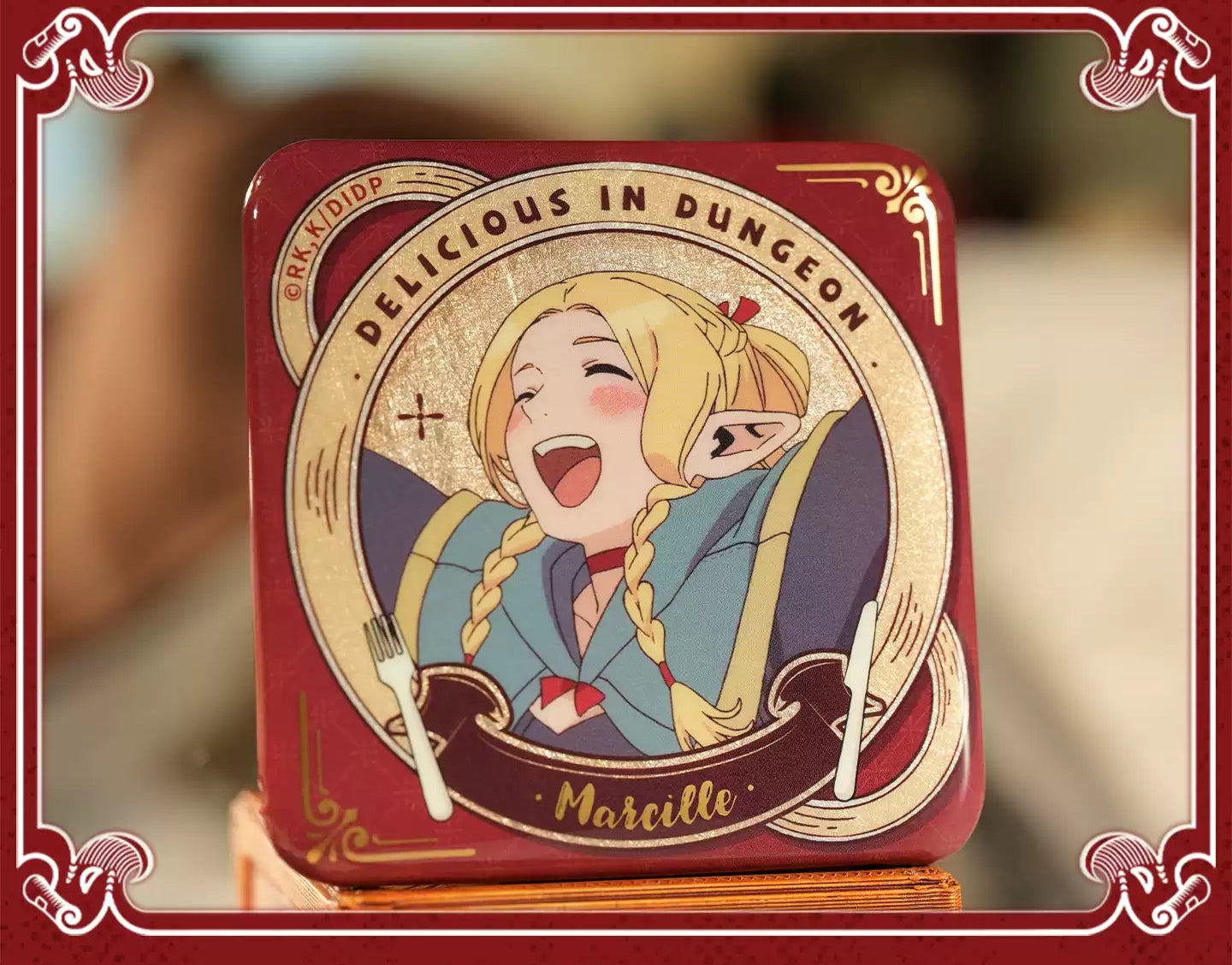 Delicious in Dungeon Mystery Enamel Pin Box - Blind Box Collectible Badges, Anime Character Surprise Set (8 Styles)