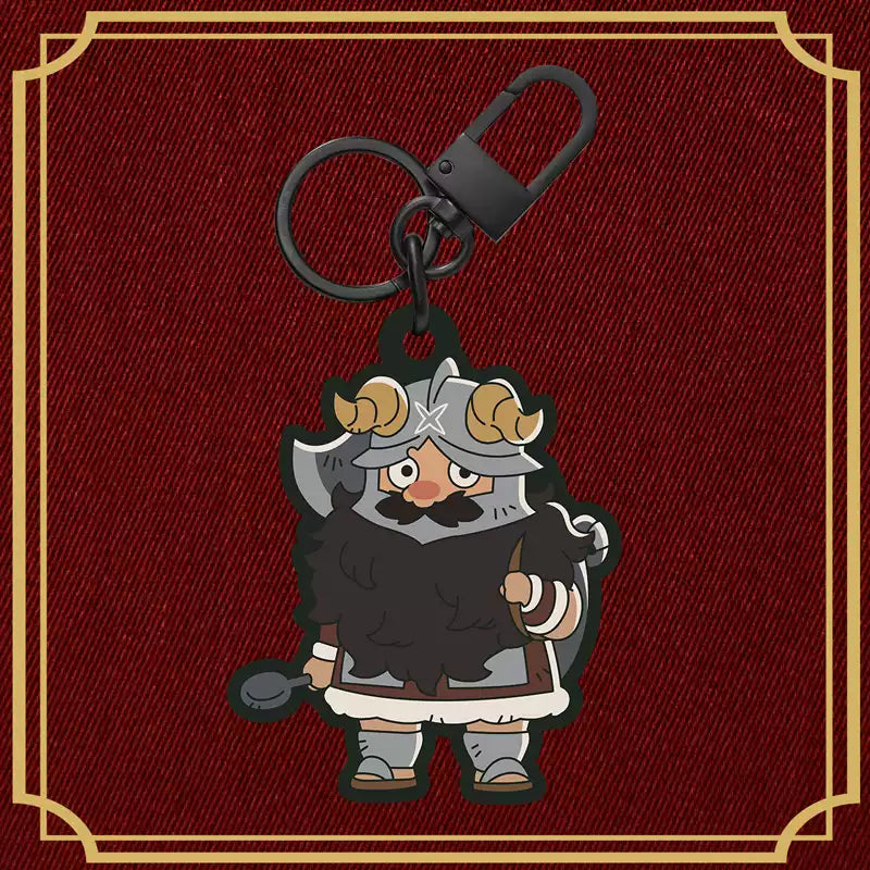 Dungeon Meshi keychain blind box display as Senshi