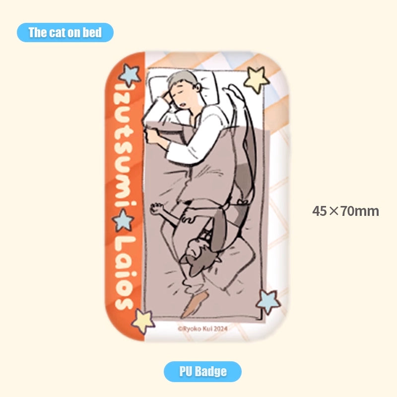 Delicious in Dungeon Daydream Hour 'The Cat on Bed' PU Badge Set