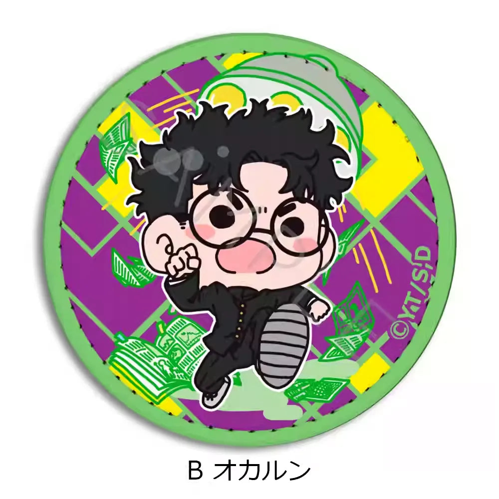 Dandadan Chibi Round PU Leather Button Badges (6 Styles) – Super Cute Anime Pins