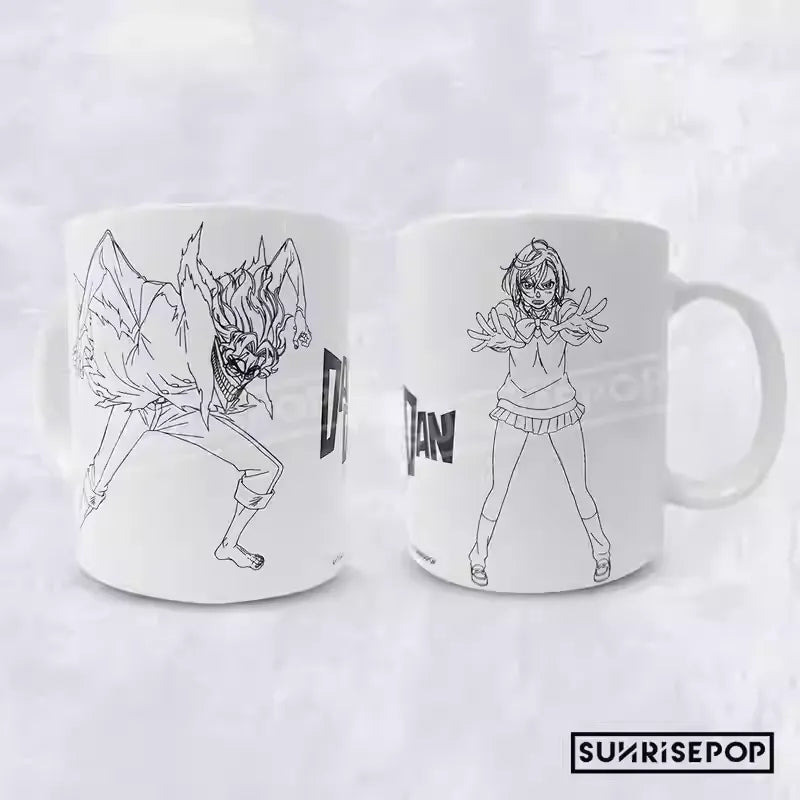 Dandadan Momo Ayase & Okarun Ceramic Mug - Official Anime Character Coffee Cup