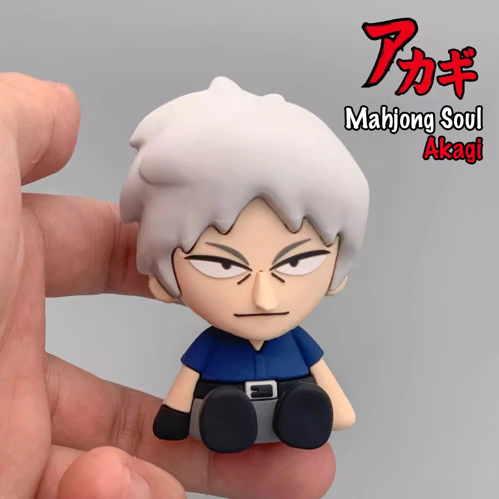 Akagi & Washizu Mini Figures - Mahjong Soul PVC Statues