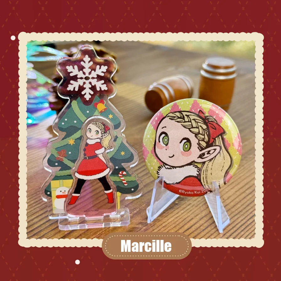 Delicious in Dungeon Christmas 'Daydream Hour' Mini Badge & Stand Set