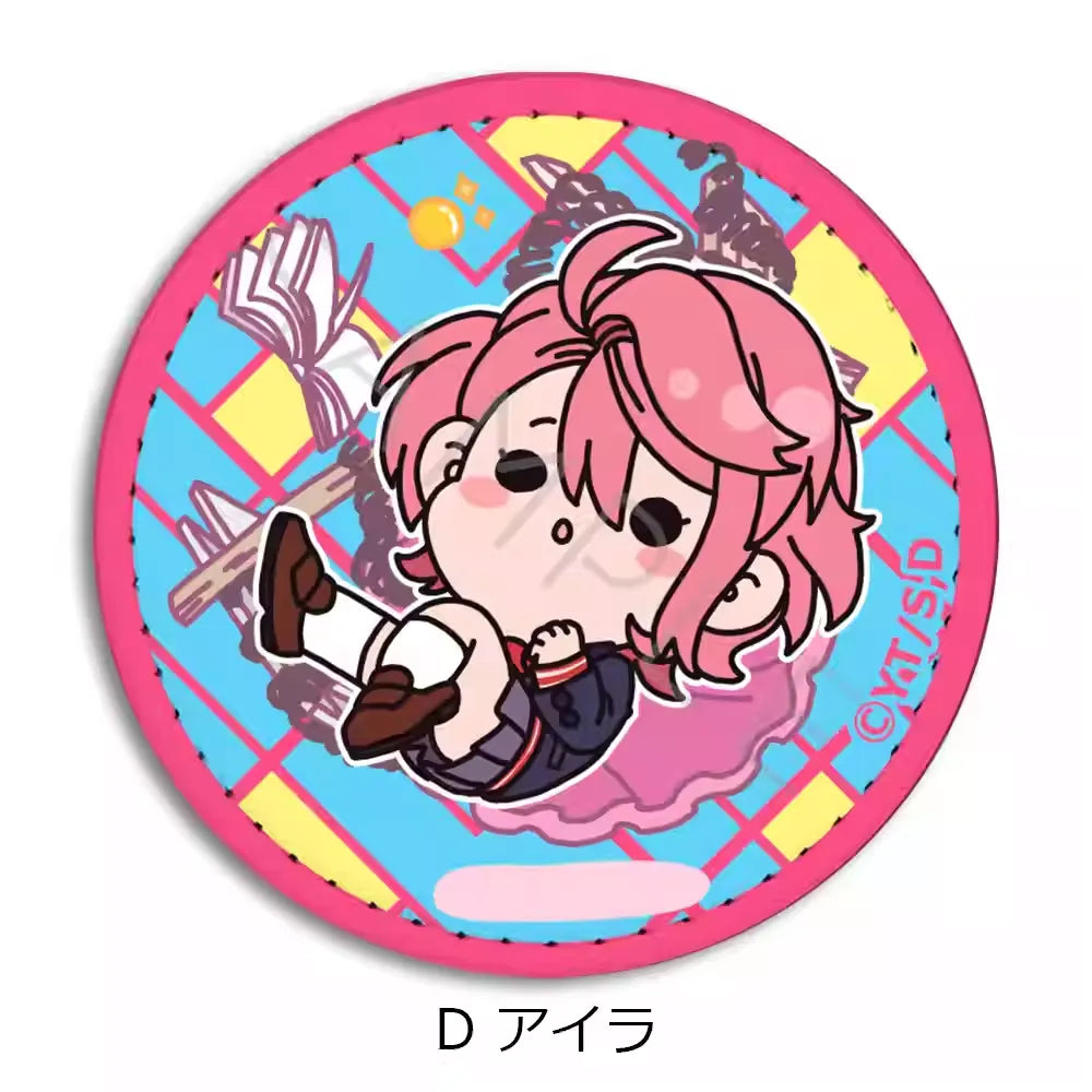 Dandadan Chibi Round PU Leather Button Badges (6 Styles) – Super Cute Anime Pins
