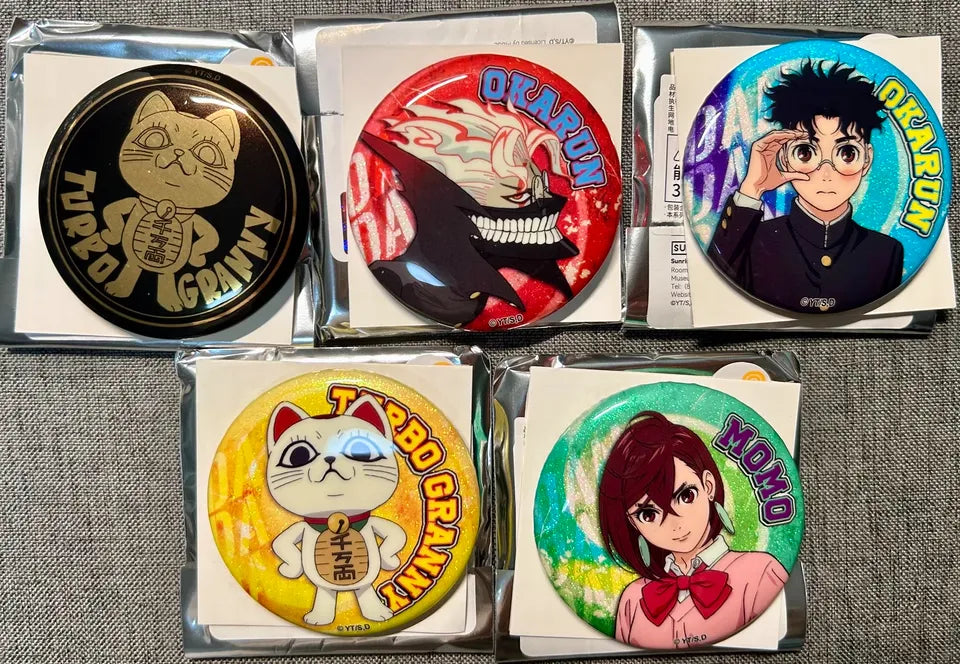 Dandadan Turbo Granny Badge Pin Blind Box (5 Designs) - Supernatural Badge Collection