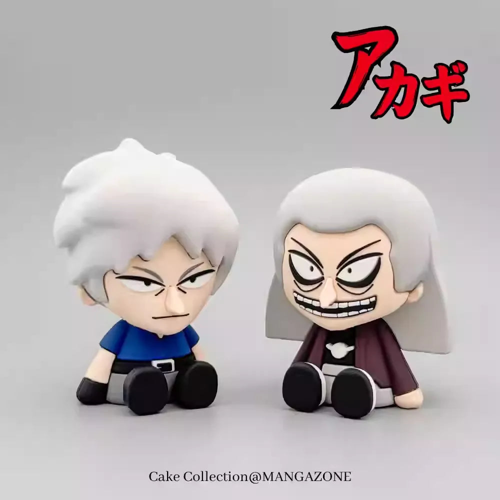 Akagi & Washizu Mini Figures - Mahjong Soul PVC Statues