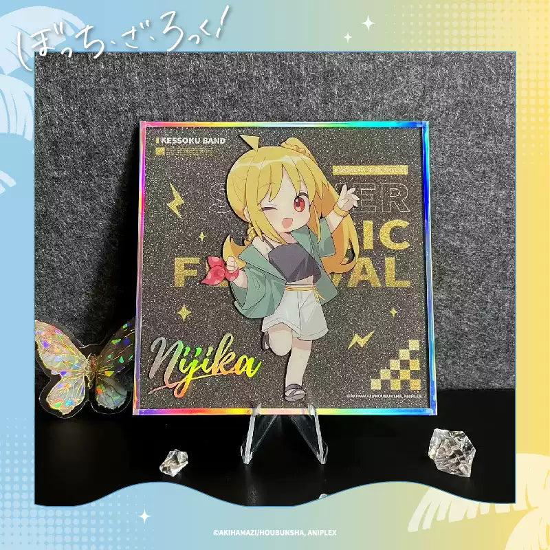 Bocchi The Rock! Summer Music Festival Chibi shikishi - Double Sparkle Anime Display