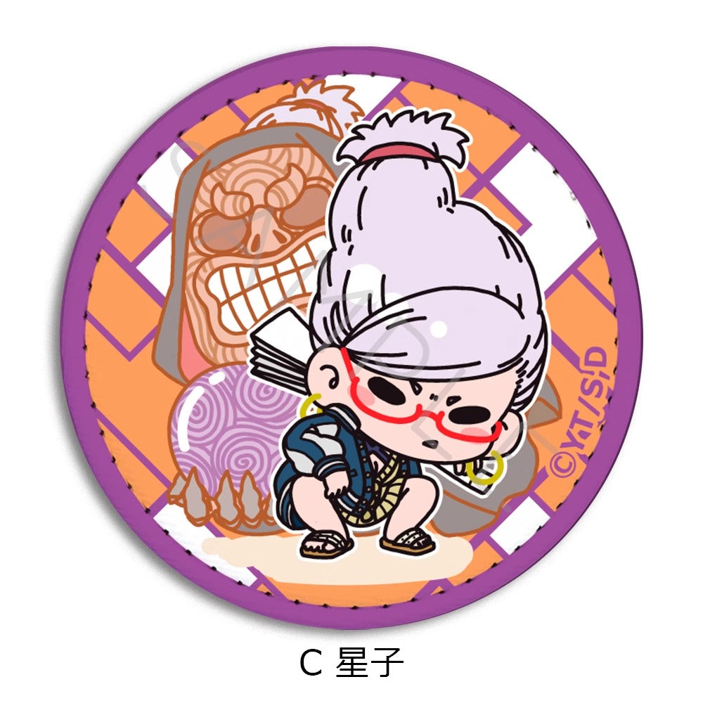 Dandadan Chibi Round PU Leather Button Badges (6 Styles) – Super Cute Anime Pins