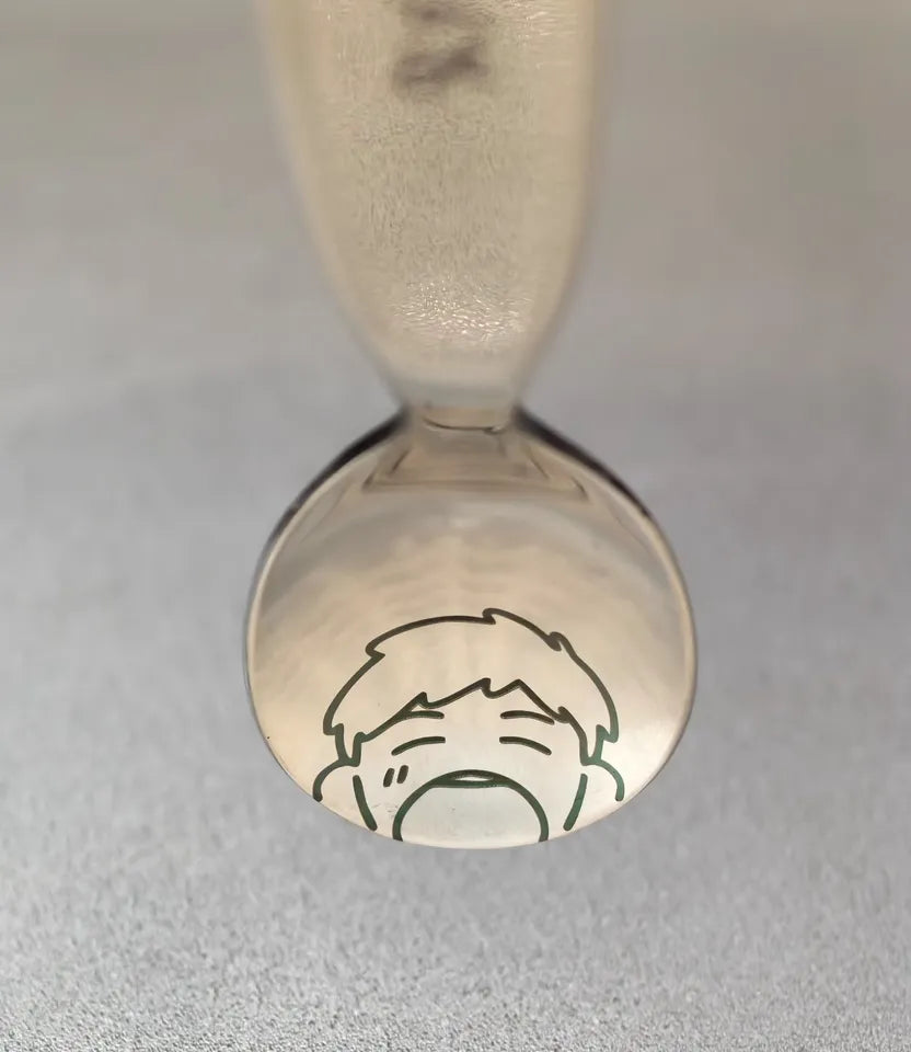 "Delicious in Dungeon 'Just One Bite' Flat Handle Spoon – Laser-Engraved Stainless Steel Anime Cutlery