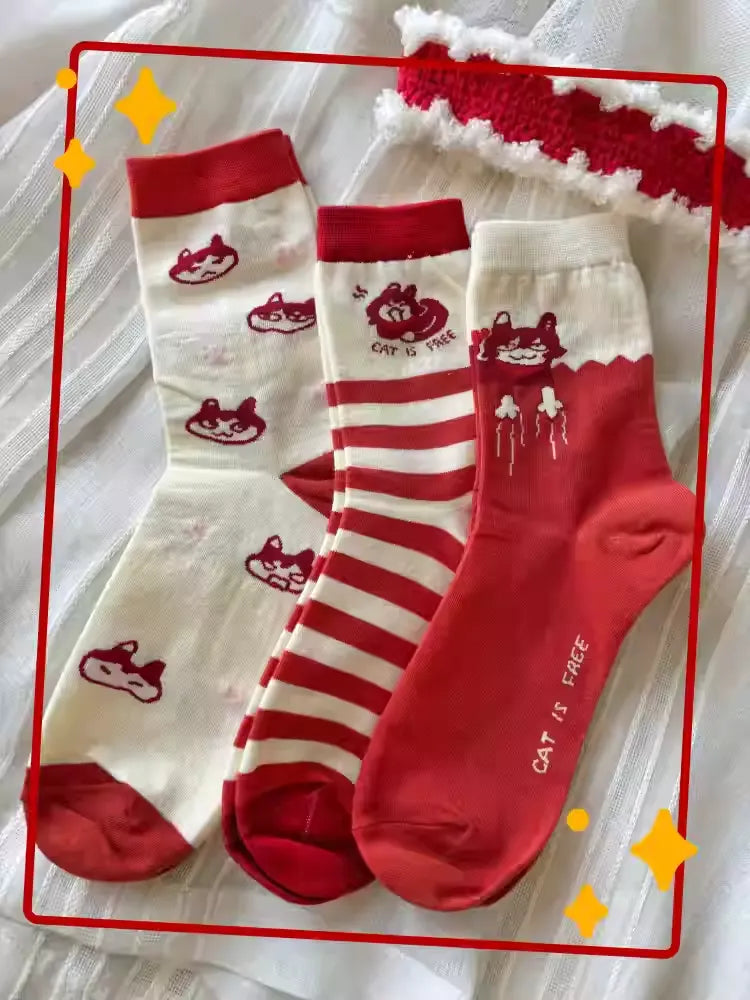 Delicious in Dungeon Izutsumi 'Free Cat' Crew Socks – Mid-Calf Anime Socks (Fits US 5-11)
