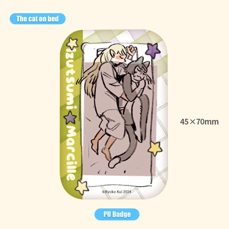 Delicious in Dungeon Daydream Hour 'The Cat on Bed' PU Badge Set