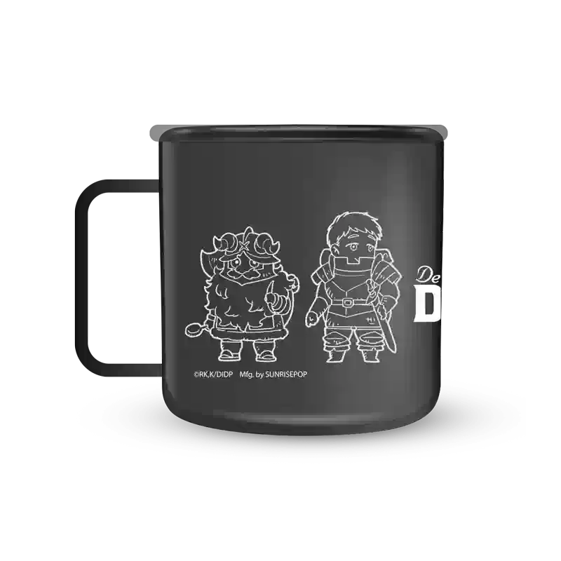 Dungeon Meshi thermos cup black and white