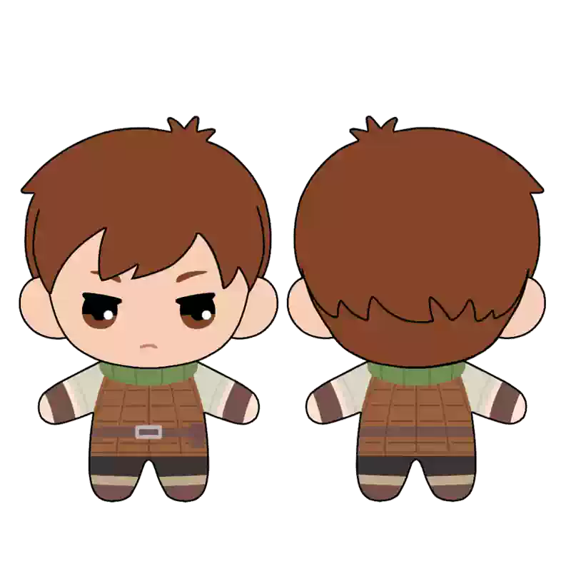 Dungeon Meshi mini plush charm design for Chilchuck