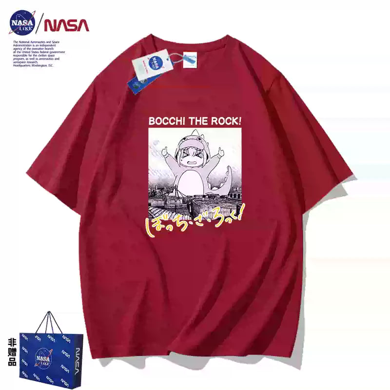 Bocchi the Rock! attention seeking monster t-shirt red